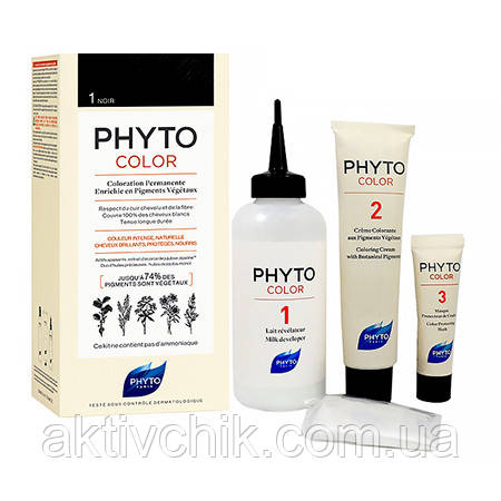 Крем-фарба для волосся PHYTO (Фіто) Фитоколор тон 1 Чорний (Брюнет), фото 1