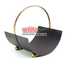 Кована дровниця (кошик для дров) 45х35х45 см FM-0042