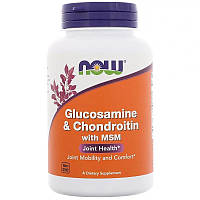 Препарат для суглобів і зв'язок NOW Glucosamine & Chondroitin with MSM, 90 капсул