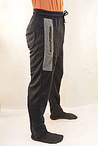 Штани спортивні чоловічі трикотажні Штани чоловічі Ao Longcom з блискавками на кишенях Прямі донизу XL Чорний, фото 3