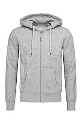 Чоловіча кофта з капюшоном на блискавці сіра, кенгуру Stedman - GHYСТ5610