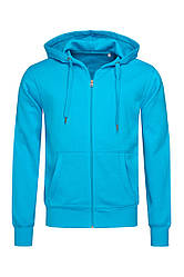 Чоловіча кофта з капюшоном на блискавці блакитна, кенгуру Stedman — HWBСТ5610