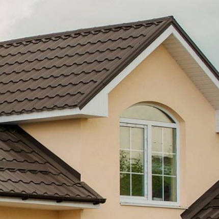 Металочерепиця Антиб 0,45 мм RAL 8017 коричнева, фото 1