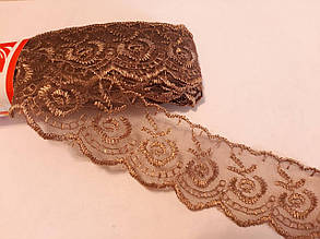 Мереживо коричневе 4 см/10 ярд