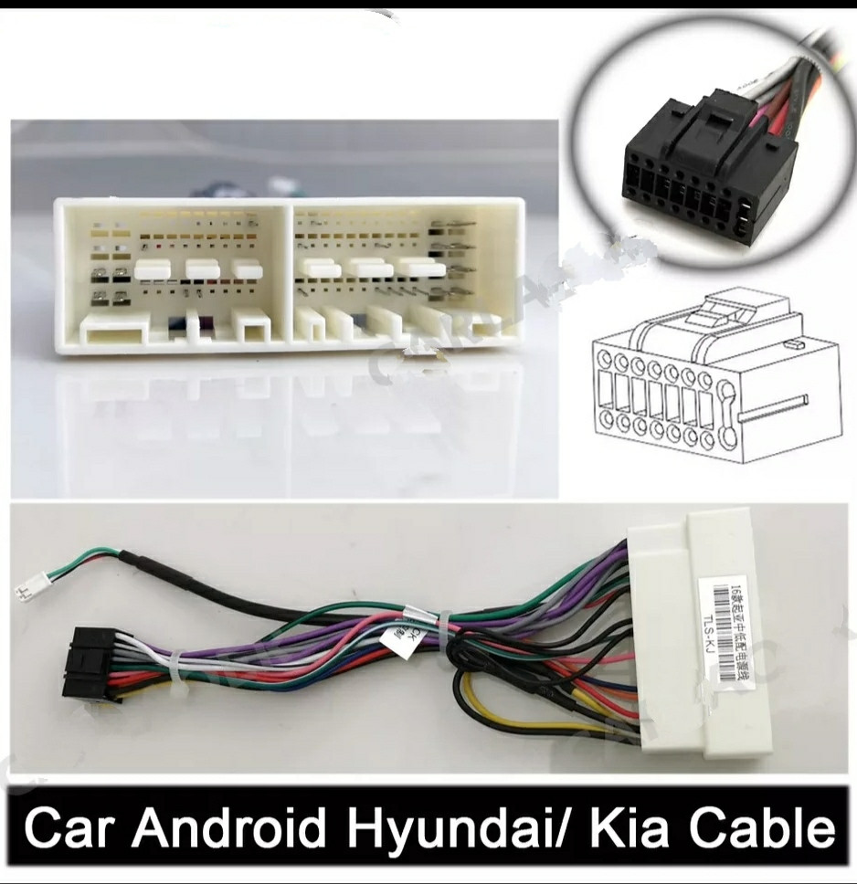 Перехідник cable CAR radio Android Hyundai Kia, фото 1