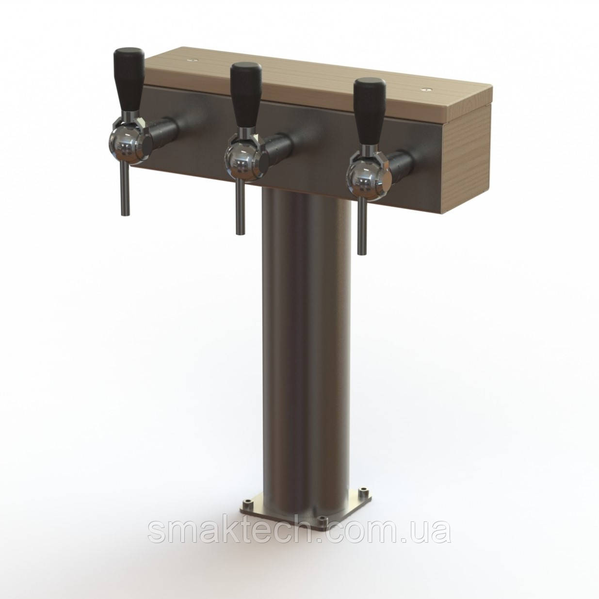 Пивна колона з нержавіючої сталі на 3 крана (без кранів), фото 1