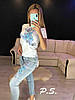 Джинсовий костюм джинси стрейч, тягнуться футболка в розмірах. розмір М, L, XL,XXL (15164), фото 4