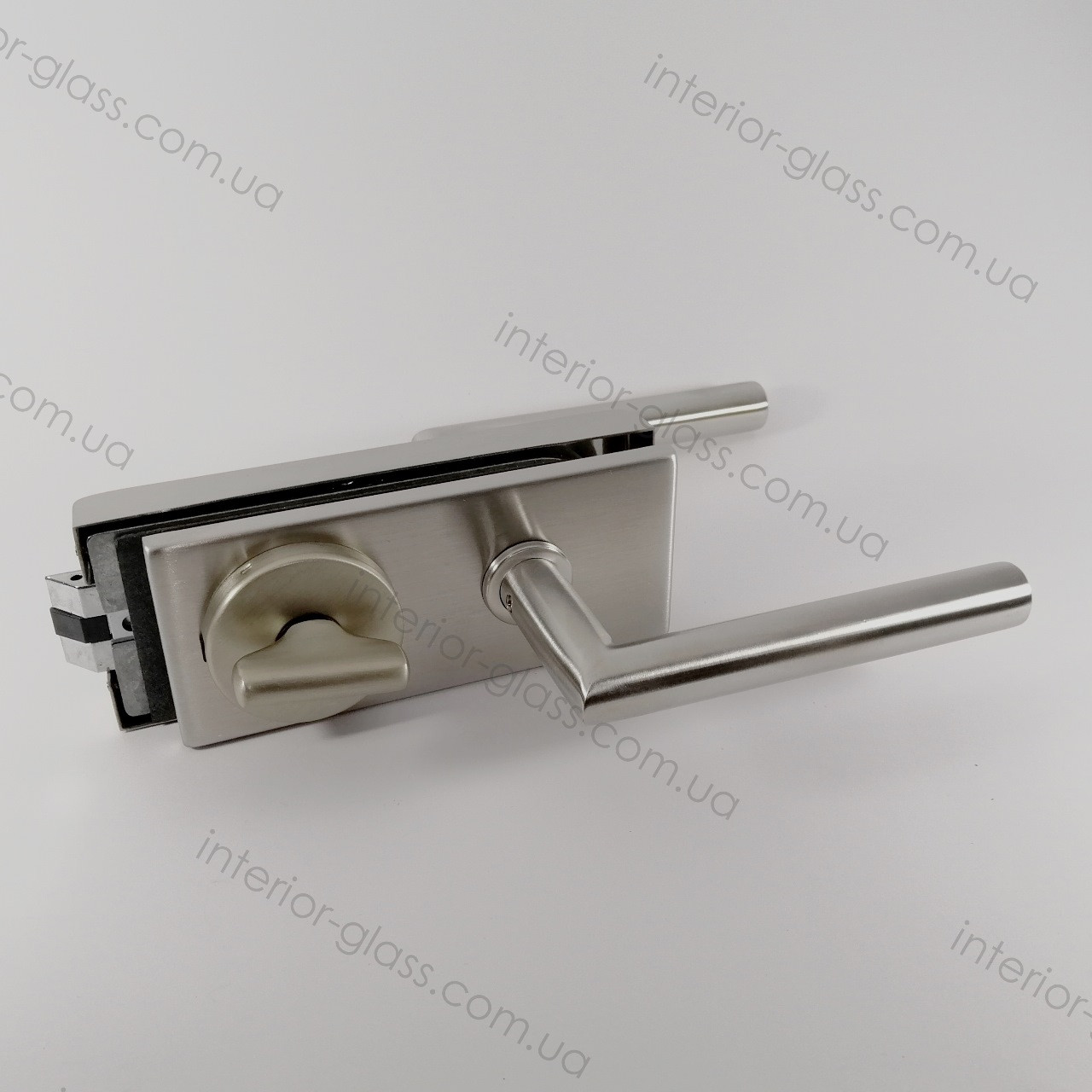 Замок з ручкою WC ST-106 SSS/WC для скляних дверей, фото 1