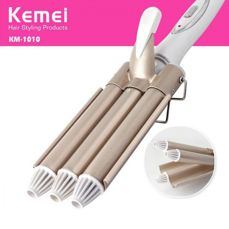 Плойка тройная Kemei KM-1010 Hair Curlers - фото 4 - id-p1155689177