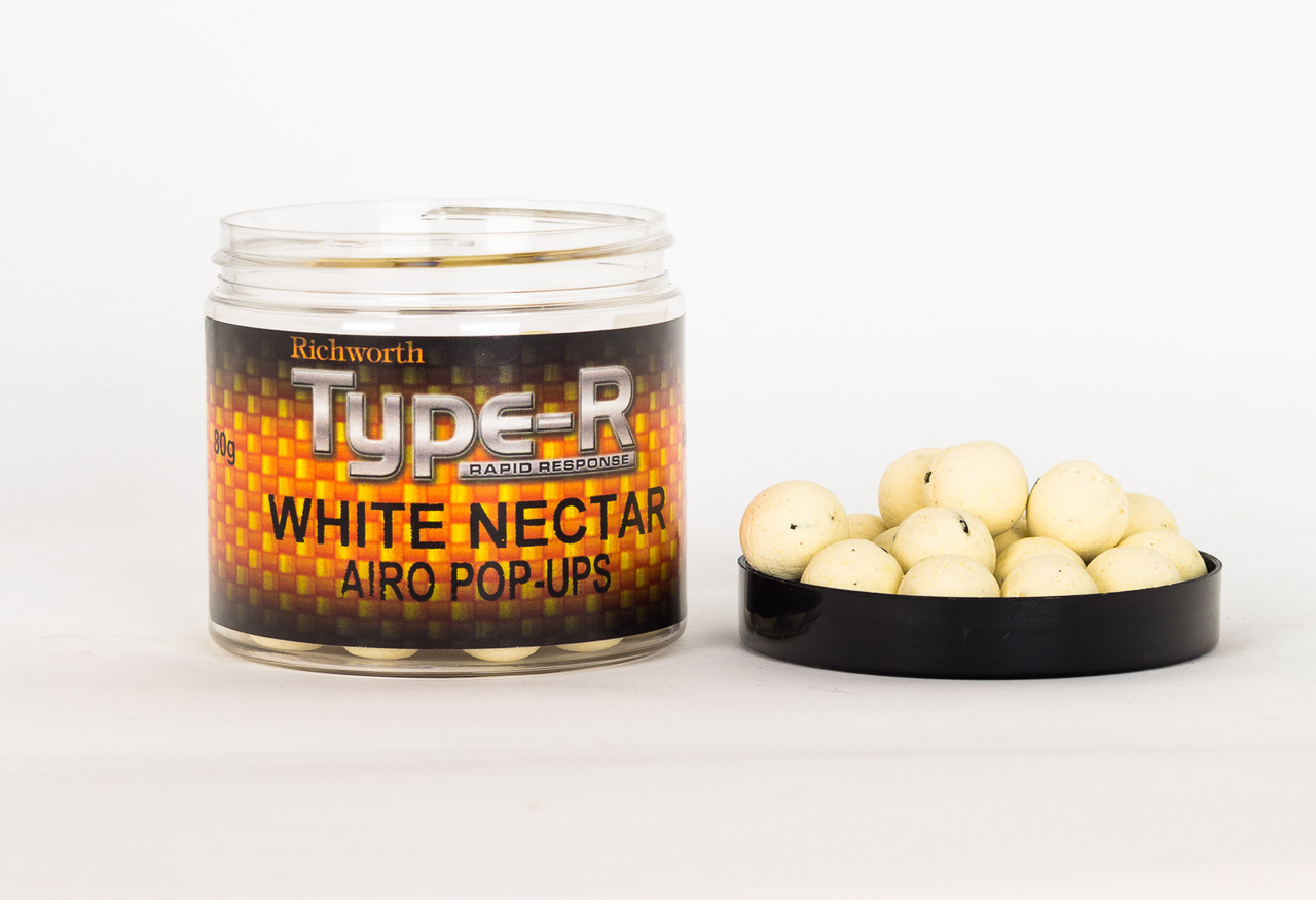 Плаваючі бойли Richworth Type-R Airo Pop-ups White Nectar 15мм, 200мл