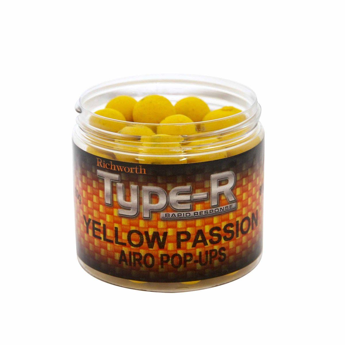 Плаваючі бойли Richworth Type-R Airo Pop-ups Yellow Passion 15мм, 200мл