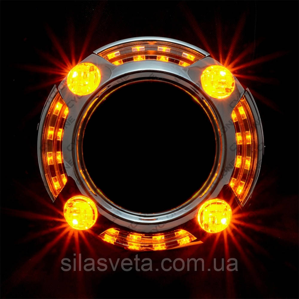 Маска для бі-ксенонових лінз (2,5";3") S-23 Panamera DRL з поворотником