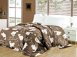 Плед мікрофібра Коти 160*210 бежевий