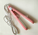 Міні-утюжок для вирівнювання волосся, міні-плойка дорожня, утюжек , щипці, фото 5