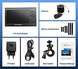 Підводна камера Erchang F430 15 м кабель 4,3 дюйма підсвітка регулювання, фото 2