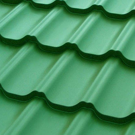 МЕТАЛОЧЕРЕПІЦЯ — OMEGA НВН 0,5 мм RAL 6005 МАТ "Arcelor Mittal" Польща, фото 1