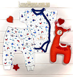 Комплект бавовняний - боді з коротким рукавом і штанці - Рибки Minikin