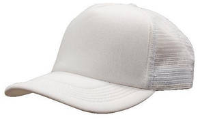 Кепка тракер із сіткою біла Headwear proffesional — 00609