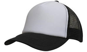 Кепка тракер із сіткою чорна/біла Headwear proffesional — 00607