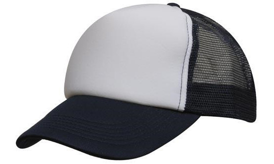 Кепка тракер із сіткою темно-синя/біла Headwear proffesional — 00608