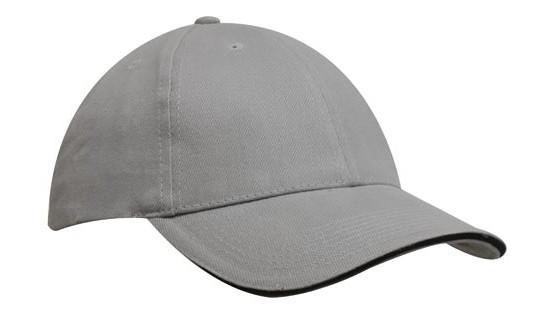 Кепка-сендвіч сіра з чорною смужкою Headwear proffesional — 00615