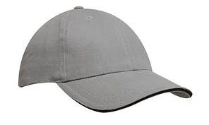 Кепка-сендвіч сіра з чорною смужкою Headwear proffesional — 00615