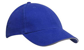 Кепка-сендвіч синя з білою смужкою Headwear proffesional — 00619