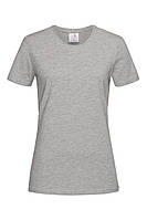 Футболка жіноча сіра меланж із круглим вирізом Stedman — GYHСТ2600