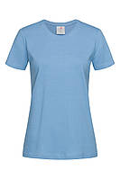 Футболка жіноча блакитна з круглим вирізом Stedman — LBLСТ2600