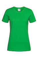 Футболка жіноча яскраво зелена з круглим вирізом Stedman — KEGСТ2600