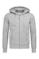 Чоловіча кофта з капюшоном на блискавці сіра, кенгуру Stedman - GHYСТ5610