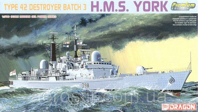 Type 42 Destroyer Batch 3 H.M.S. YORK 1/700 Dragon 7055
