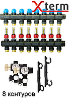 AFRISO ProCalida EF 1/8 на 8 контуров коллектор для теплого пола с расходомерами (гребенка) Афризо 80828