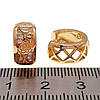 Серьги Xuping из медицинского золота, белые фианиты, позолота 18К, 24264 (1), фото 2