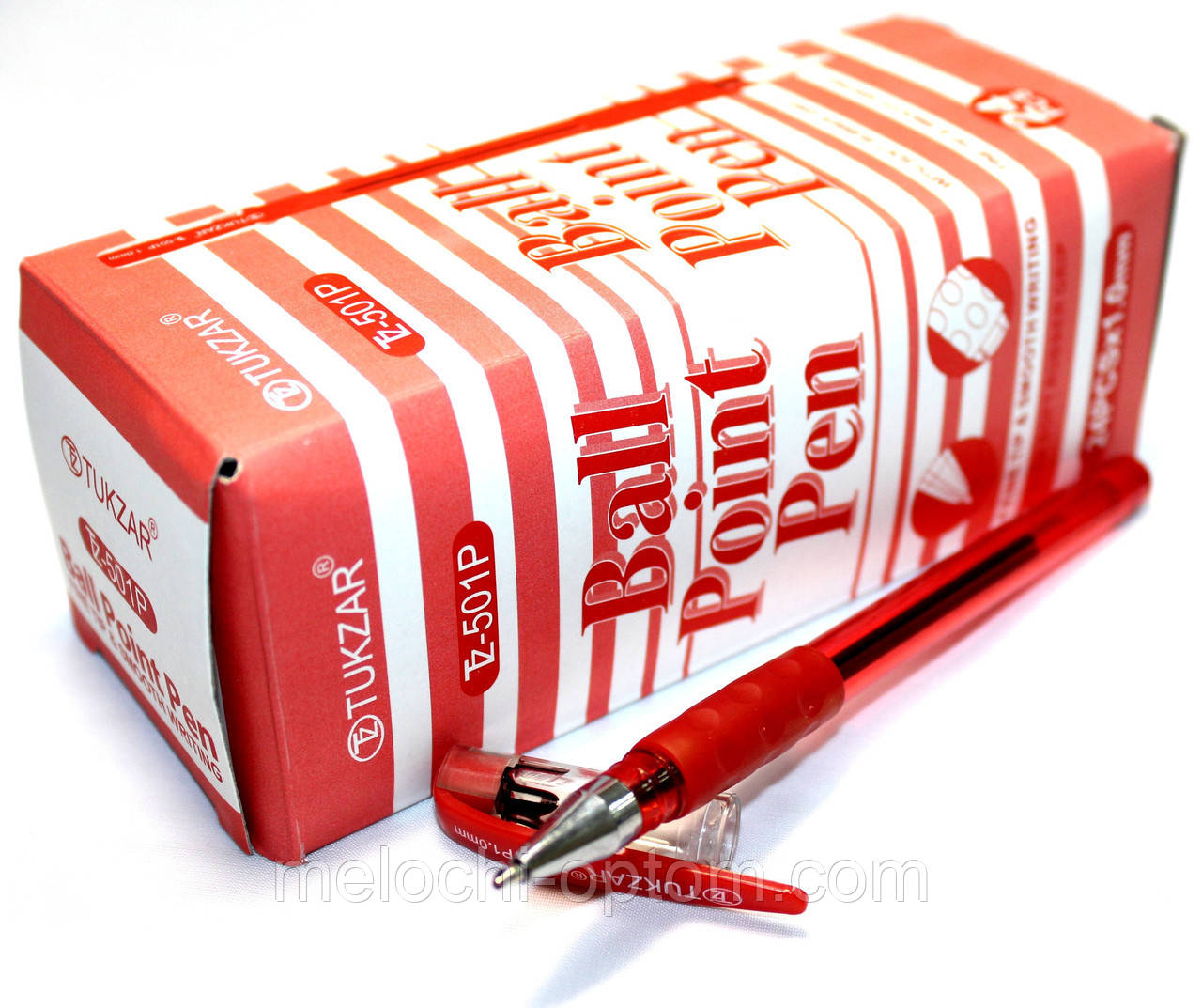 Ручки кулькові "Tianjiao" TY-501P (24шт/уп) червоні