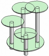 Скляна підставка під вазони - 5 Антонік, фото 1