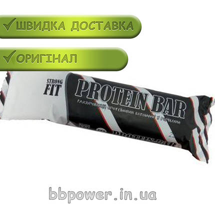 Протеїновий батончик Strong FIT Protein Bar 60 м з горіхами, фото 2