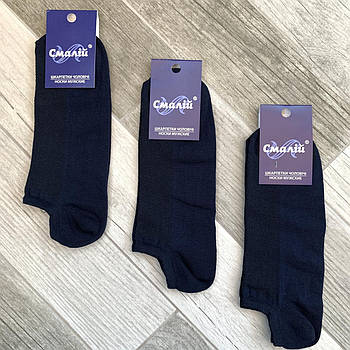 Шкарпетки чоловічі х/б з сіткою Смалій, 18В3-352Д, 27-29 розмір, короткі, темно-сині, 02376