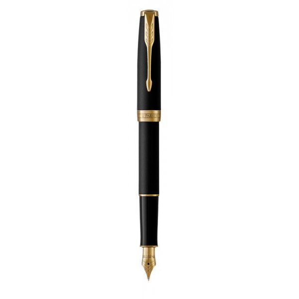 Ручка Parker чорнильна SONNET 17 Matte Black Lacquer GT FP F (84 811)