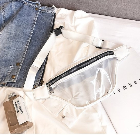 Сумка на пояс Бананка Прозора Біла