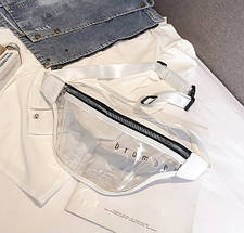 Сумка на пояс Бананка Прозора Біла, фото 2