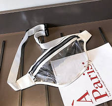 Сумка на пояс Бананка Прозора Біла, фото 3