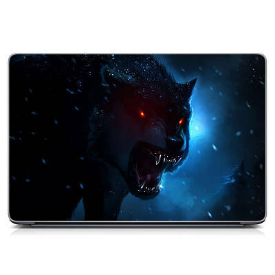 Наклейка для ноутбука вінілова 15.6"-13.3" Werewolf Матова 380х250 мм, вінілові наклейки для ноутбука