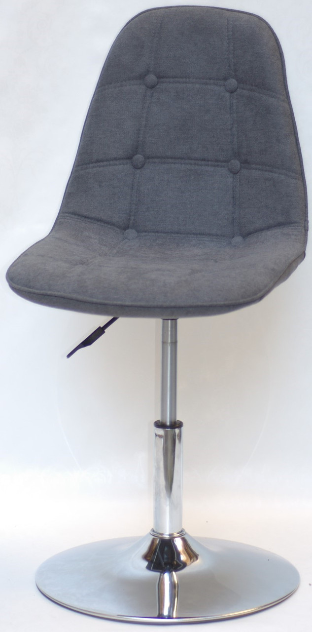 Стілець Alex CH-Base шеніл сірий G-110 з регулюванням висоти 42 — 57 см на млинці, без підніжки, фото 1