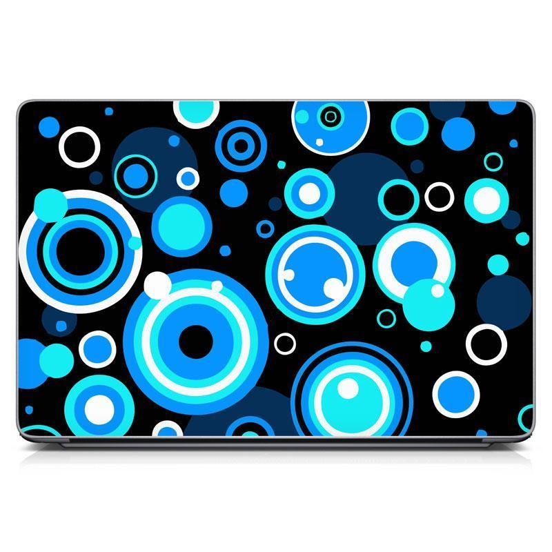 Універсальна вінілова наклейка на ноутбук 15.6"-13.3" Blue abstraction Матова, наклейки для ноутбука