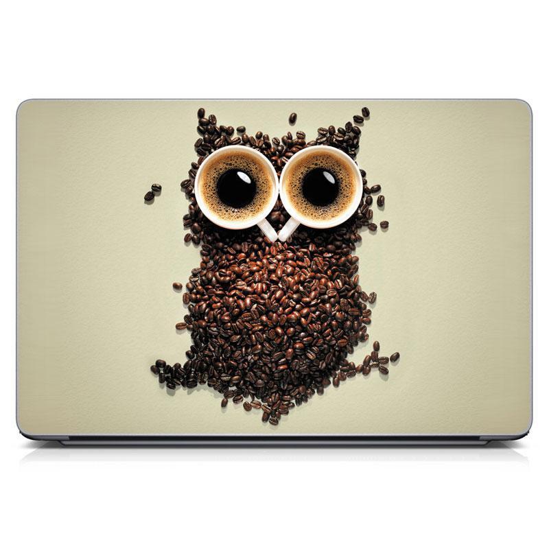 Універсальна наклейка на ноутбук 15.6"-13.3" Brown owl Матова 380 x250 мм, наліпки самоклеючі