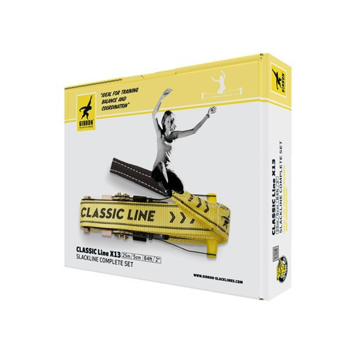 Слэклайн Gibbon Classic line X13 XL 25 m Slackline Set yellow - фото 2 - id-p1155756052