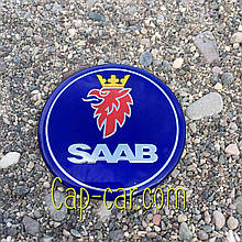 3D наклейки для дисків з емблемою Saab (Сааб) 65мм. Ціна вказана за комплект наклейок з 4-х штук.