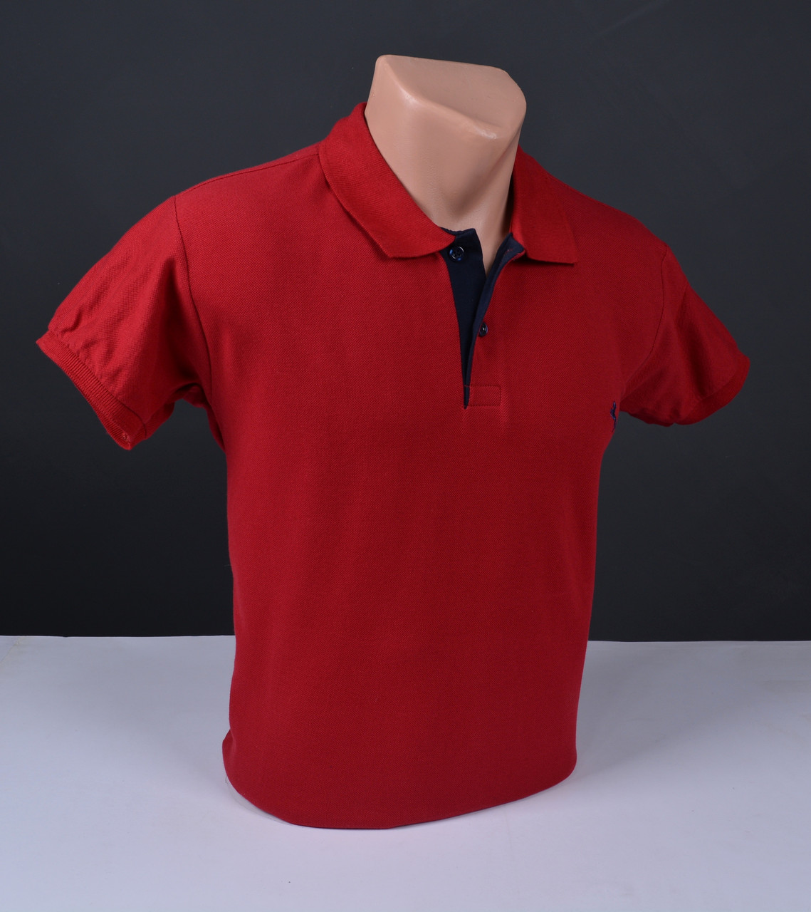 Чоловіча футболка з коміром ПОЛО ВЕЛИКОГО РОЗМІРУ бордова Туреччина 2005 Б, фото 1