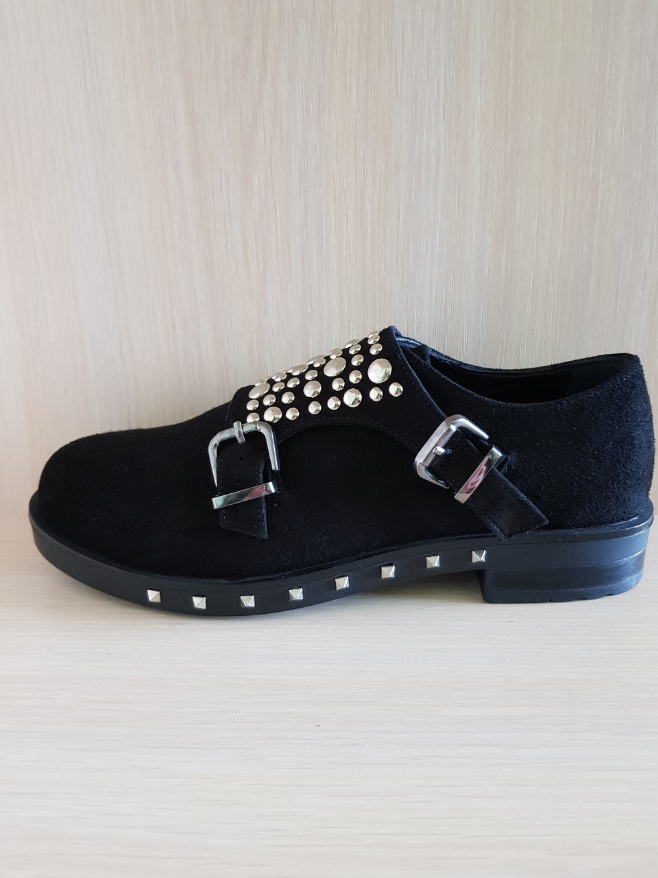 Замшеві чорні туфлі жіночі N55. Туреччина